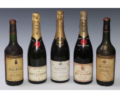 Champagne - Bollinger, 1959 Vintage; Chateau Talbot Saint-Julien 1973; Chateau Meyney 1961; Moet &amp; Chandon [2] (5) 