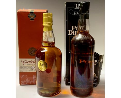 Whisky - a bottle of Poit Dhubh Scotch Fine Malt Whisky, 12 year old, Mac Na Braiche, 70cl, 40% vol, boxed; a bottle of Glenk
