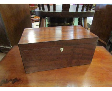 A Victorian mahogany tea caddy with bowl a/f to interior