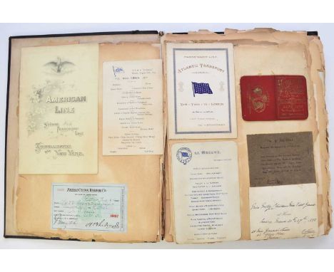 SCRAP ALBUM, circa 1897-1908, including ticket and order of service for funerals of Gladstone and Queen Victoria, theatre pro