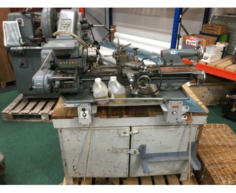 A Myford Super 7 lathe, an excellent example of a modern small high speed screw cutting lathe, features a fine head stock and