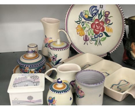 A small quantity of various Poole Pottery items.