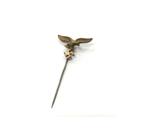 A German Nazi stick pin with Swastika and Eagle mount.