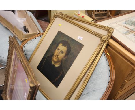 Two Old Master type prints contained in gilt frames 