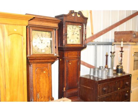 A Georgian oak grandfather clock, the dial signed Whitmore &amp; Son, Northampton 