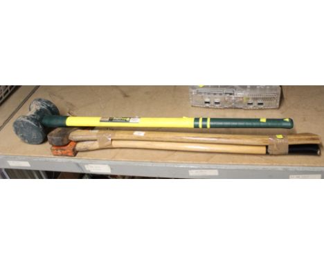 2 axes and a Bulldog Tools fencing maul