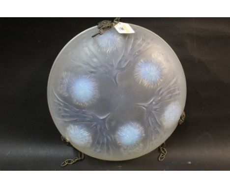 A Sabino opalescent glass light shade with sea urchin type design