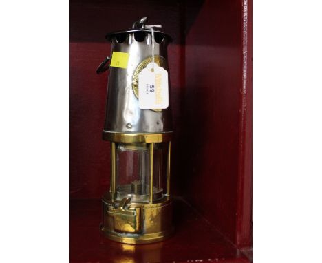 A Prestwick's Patent Protector miner's lamp