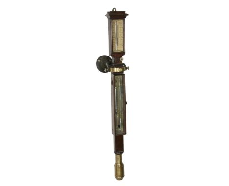  A rare Victorian mahogany mercury cistern tube marine stick barometer with sympiesometer D. Mc.Gregor and Company Limited, G