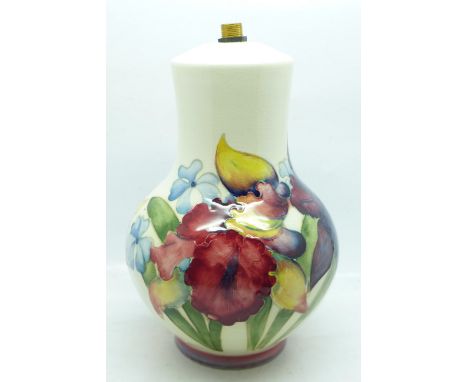 A Moorcroft orchid table lamp base, 17.5cm 