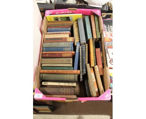 A BOX OF MISC. BOOKS TO INCLUDE A FIRST EDITION BERNARD SHAW 'THE ADVENTURES OF THE BLACK GIRL IN THE SEARCH FOR GOD', ETC 