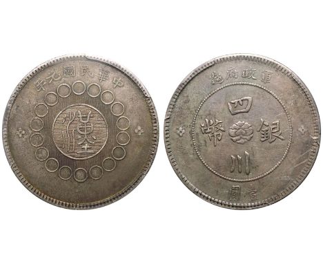 CHINA. SZECHUAN. Silver 1 Dollar, ND (1912). In secure plastic holder, graded PCGS XF Details (Scratch) , certification numbe