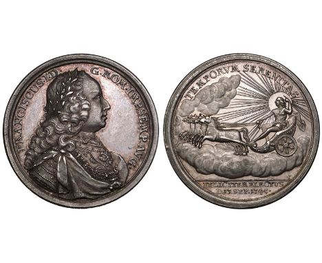 GERMANY. CITY OF FRANKFURT. Franz I, 1745-65. Silver Medal, 1745. Struck to celebrate the coronation of Franz I as Holy Roman