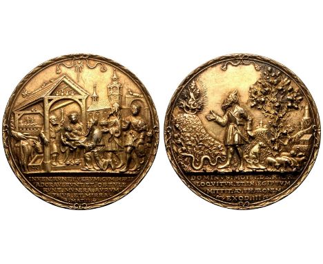 GERMANY. SAXONY-ALBERTINE. Johann Friedrich I, 1532-1547/1554. Silver Cast Medal, ND (1538). By Hans Reinhardt the Elder. Mos