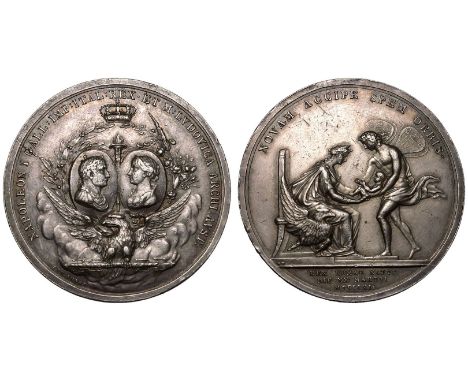 FRANCE. Napoleon I, 1804-14 &amp; 1815. Silver Medal, 1811. Struck to celebrate the birth of Napoleon Francis Joseph Charles 