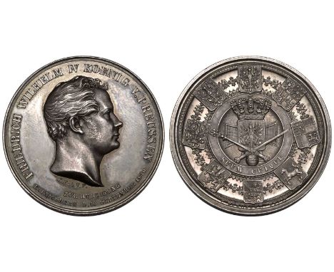 GERMANY. PRUSSIA. Friedrich Wilhelm IV, 1840-61. Silver Medal, 1840. By K. Fischer and Chr. Pfeuffer, on the King's homage in