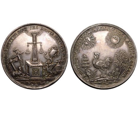 GERMANY. CITY OF NUREMBERG. Silver Medal, ND (c. 1620). By Christian Maler, for Johann Rieter von Kornburg.Obv.: SYMBOLA VIRT