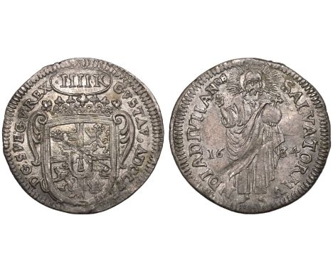 GERMANY. CITY OF WüRZBURG. Silver 4 Kreuzer, 1634. Würzburg. So-called Salvatorbatzen. Struck with an obverse die from the ti