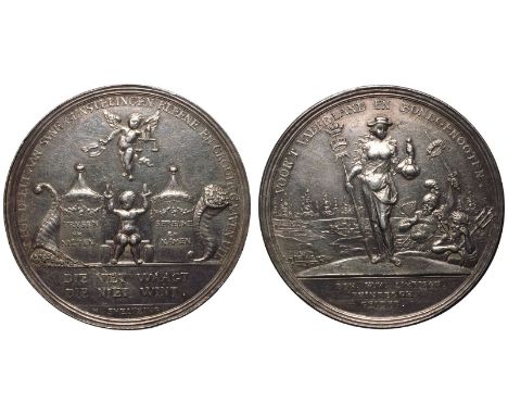 GERMANY. CITY OF BONN. Silver Medal, ND (1703). So called Lottery Medal, by M. Smeltzing. Struck to mark the conquest of Bonn