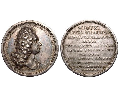 GERMANY. PFALZ. Johann Wilhelm, 1690-1716. Silver Medal, 1711. Struck to celebrate the Vicariate in Pfalz. Dies by P. H. Müll