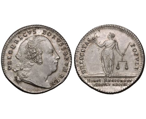 GERMANY. PRUSSIA. Frederick II 'the Great', 1740-86 . Silver Pattern Strike, 1740. To commemorate the coronation in Königsber