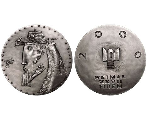 GERMANY. Silver Medal, 2000. By Silvia Klöde-Hoffmann. "Arche 2000" Congress Medal of the XXVII. FIDEM Congress - published b