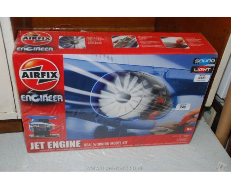 Unopened Airfix jet engine model kit