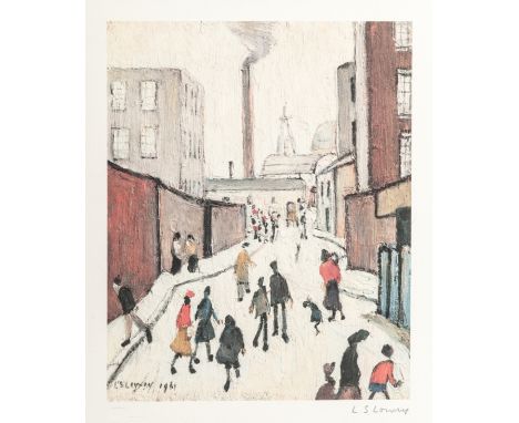 Laurence Stephen Lowry
Street Scene
signed in pencil, Guild blind stamp
colour print
25cm x 20cm

This lot may be subject to 