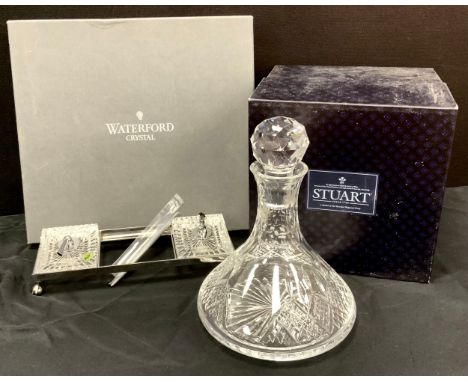 Stuart Crystal Ship's Decanter With sold Two Ring Neck