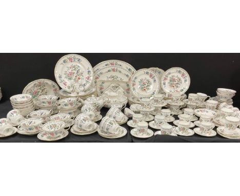 A extensive Aynsley ‘Pembroke’ pattern dinner service for sixteen including; sixteen dinner plates, eight medium, fourteen sm