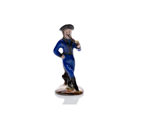 MINIATURE FIGURE "SMOKER" | SLAVKOV (CZECH / BOHEMIAN 19TH CENTURY) | 19th century | height 6 cm | marked: marked with a stam