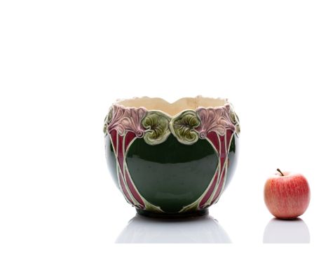 ART NOUVEAU FLOWER POT | EICHWALD (DUBÍ) (CZECH / BOHEMIAN AROUND 1900) | around 1900 | height 18 cm | marked: marked below |