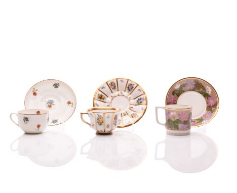 CONVOLUTE OF PORCELAIN MOCHA CUPS | LOKET - COPENHAGEN - NYMPHENBURG (CZECH / BOHEMIAN / DENMARK / DANISH / GERMANY / GERMAN 