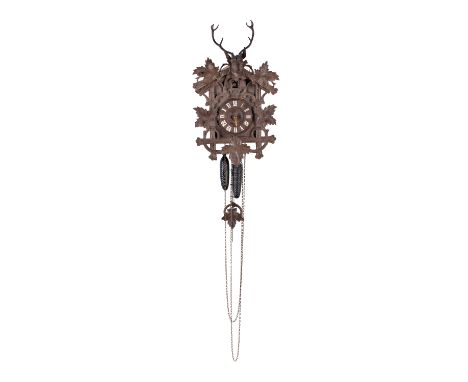 HUNTING CUCKOO CLOCK | SCHWARZWALD (GERMANY / GERMAN END OF THE 19TH CENTURY) | end of the 19th century | 56 cm including ant