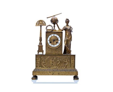 EMPIRE CLOCK "ASTRONOMY" | FRANCE (FRANCE / FRENCH 19TH CENTURY) | 19th century | height 41 cm  | Note | Due to the age of th