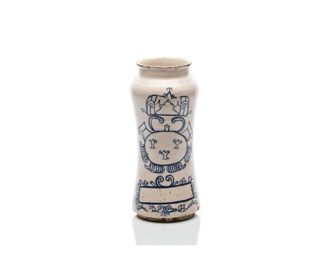 ALBARELLO | TALAVERA (SPAIN / SPANISH 18TH CENTURY) | 18th century | Earthenware | 27 cm (height) | Bidders are requested to 