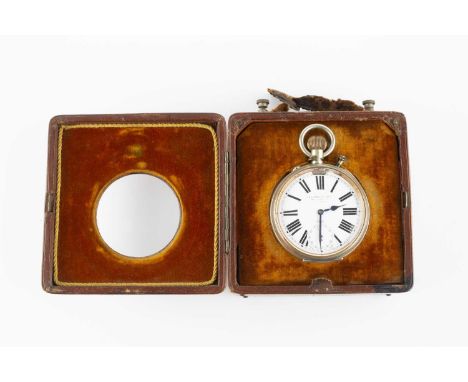 A Night Watchman's watch with white enamel roman dial, subsidiary seconds inscribed Edwards &amp; Sons, 161 Regent St, London