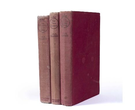 Tolkien (J.R.R.) 'The Lord of the Rings 'Trilogy', 'The Fellowship of the Ring'. 2nd imp 1954, 'The Two Towers'. 2nd imp 1955