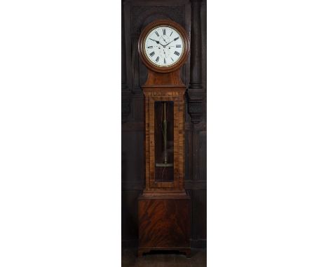 G.L. Millar, St Boswells (Roxburghshire): A 19th century Scottish mahogany regulator, the signed circular enamel dial with se