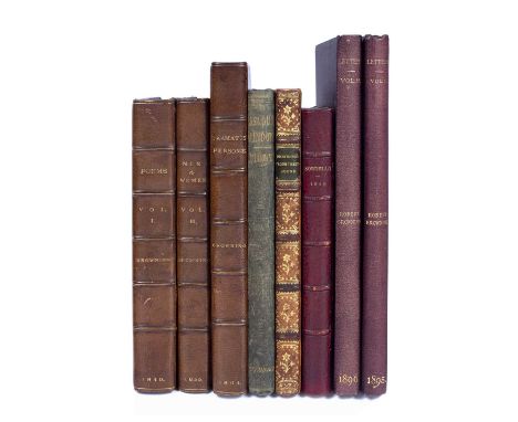 Browning (Robert) 'Poems' and Men & Women. A New Ed. Chapman & Hall, London 1849/55. 2 vols. Small 8vo. Half calf marbled boa