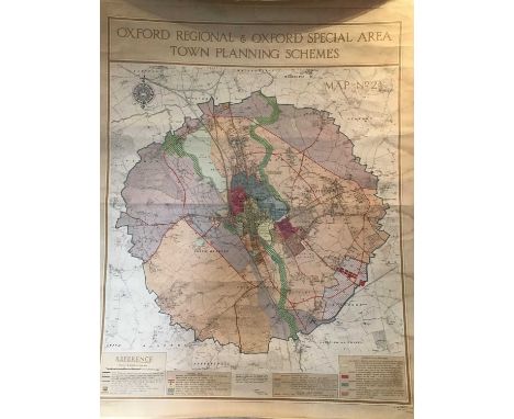 George Philip & Sons Ltd (pubs)'Oxford Regional and Oxford Special Area Town Planning Schemes - Map No. 2A', printed in colou