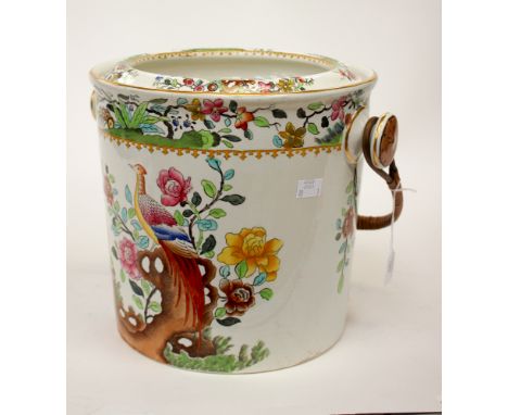 A Copeland Spode hand painted slop bucket.