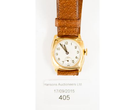 A gent's vintage 9ct Pioneer wristwatch.