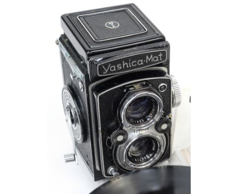 A vintage Yashica Mat camera.