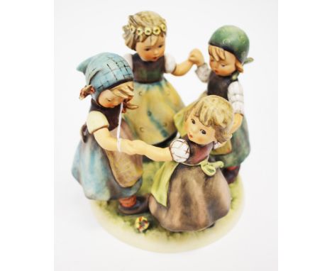 A Goebel group 'Ring around the Rosie', imprinted signature to base M.J. Hummel backstamp to base, Goebel W Germany, also art