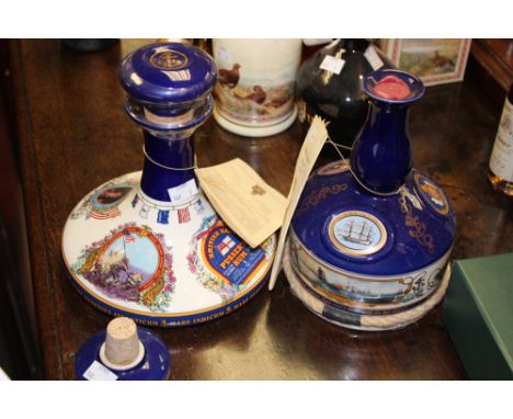 Prussers Trafalar Bicentary Rum in decanter 2005, Prussers British Navy Rum in ceramic decanter. (2)