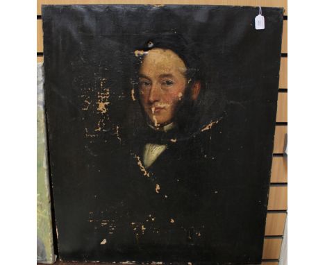 Soloman Cole (19th Century) portrait of a gentlemen, oil on canvas, 75 cm by 65 cm, signed and inscribed verso, Cavendish squ