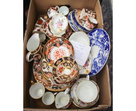 A good collection of Royal Crown Derby, including a pair of 1128 plates, 1128 bowls and various Imari coffee cans and saucers