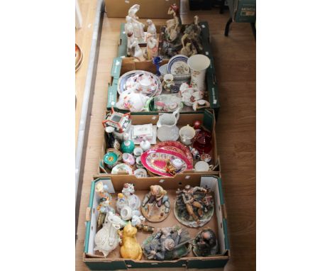 A quantity of ceramics including Capo di Monte figures and other Italian figures, a collection of Limoges and Noritake, Royal