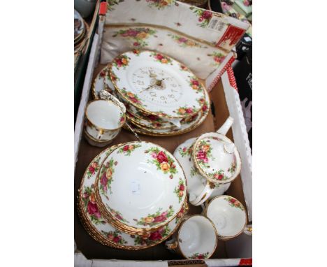 A good collection of Royal Albert Old Country Roses, part tea and dinner service (some seconds) 
